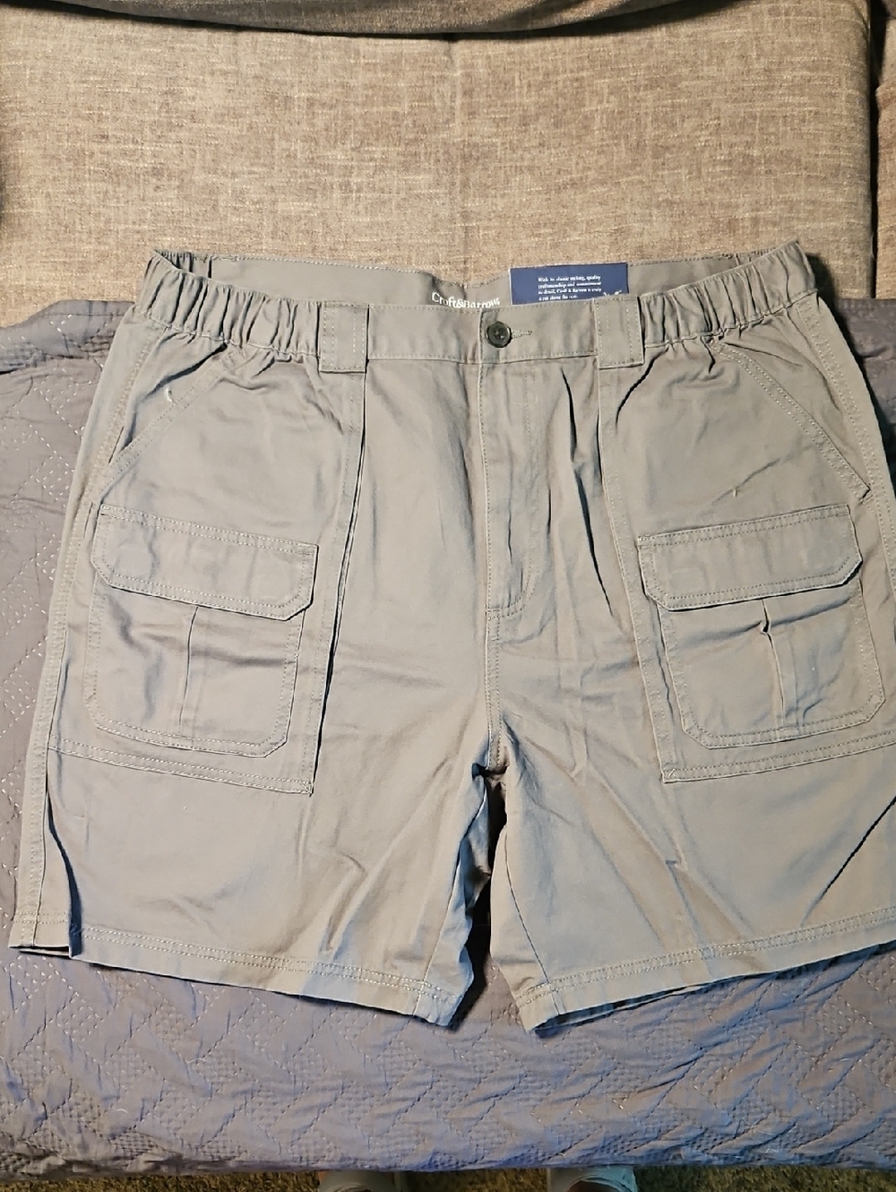 croft & barrow Light Gray Men's Cargo Shorts